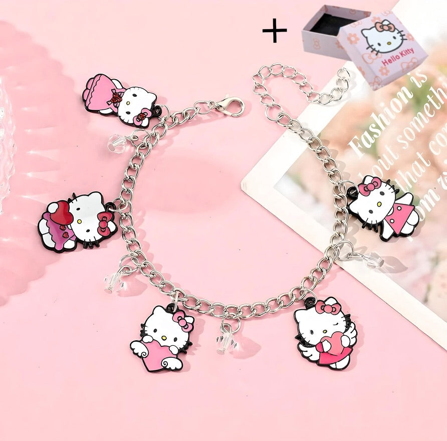 Hello Kitty Dangle Charm Bracelet