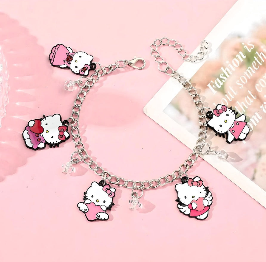 Hello Kitty Dangle Charm Bracelet