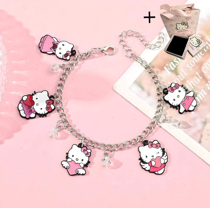Hello Kitty Dangle Charm Bracelet